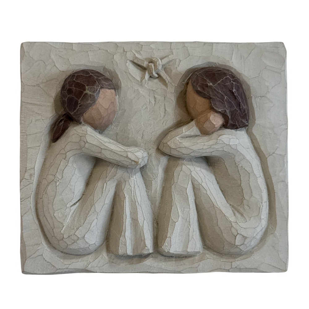 Willow Tree Friendship Plaque Susan Lordi DEMDACO 2001 Forever True Friends‎ 4x4